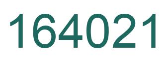Número 164021 imagen verde