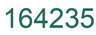 Number 164235 green image