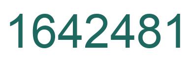 Number 1642481 green image
