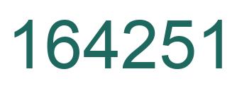 Number 164251 green image