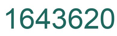 Number 1643620 green image