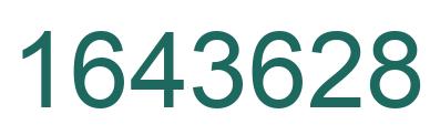 Number 1643628 green image