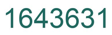 Number 1643631 green image