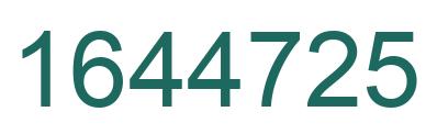 Number 1644725 green image