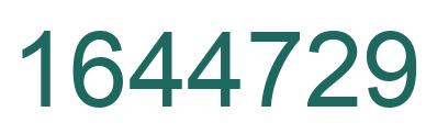 Number 1644729 green image