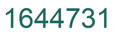 Number 1644731 green image