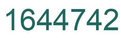 Number 1644742 green image