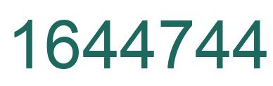 Number 1644744 green image