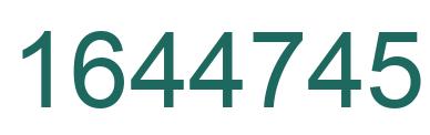 Number 1644745 green image