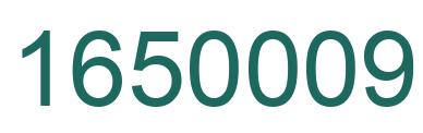 Number 1650009 green image
