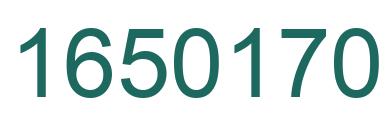 Number 1650170 green image