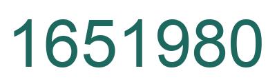 Number 1651980 green image