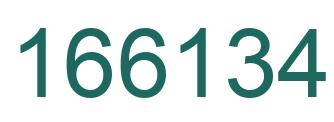 Number 166134 green image