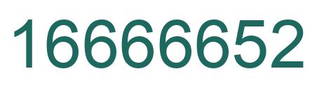 Number 16666652 green image