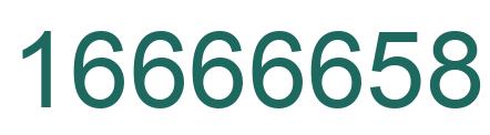 Number 16666658 green image