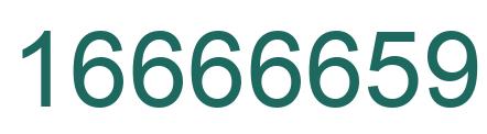 Number 16666659 green image
