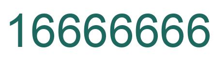 Number 16666666 green image