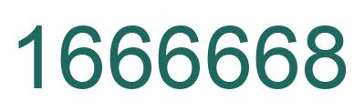 Number 1666668 green image