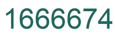 Number 1666674 green image