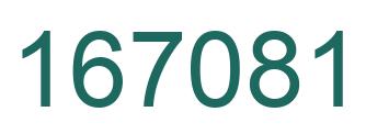 Number 167081 green image