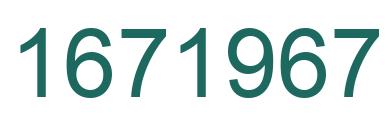 Number 1671967 green image