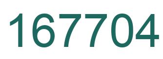 Number 167704 green image