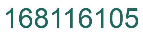 Number 168116105 green image