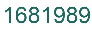 Number 1681989 green image