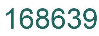 Number 168639 green image