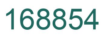 Number 168854 green image