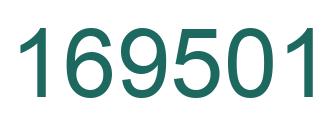 Número 169501 imagen verde