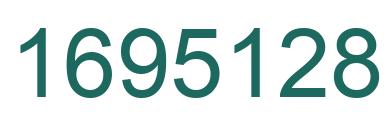 Number 1695128 green image