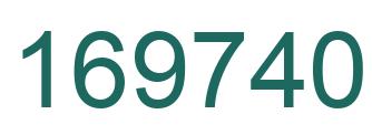 Number 169740 green image