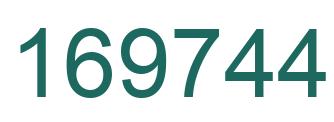 Number 169744 green image