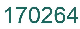 Number 170264 green image