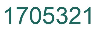 Number 1705321 green image