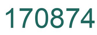 Number 170874 green image