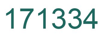 Number 171334 green image