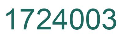 Number 1724003 green image