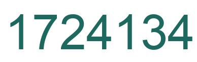 Number 1724134 green image
