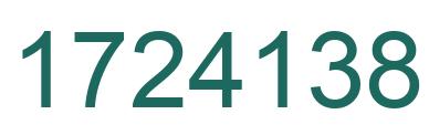 Number 1724138 green image