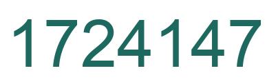 Number 1724147 green image