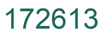Number 172613 green image