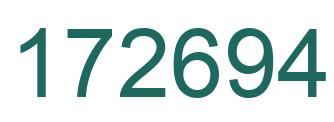 Número 172694 imagen verde