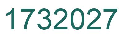 Number 1732027 green image