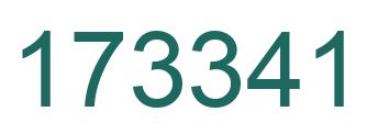 Number 173341 green image