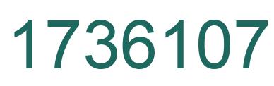 Number 1736107 green image