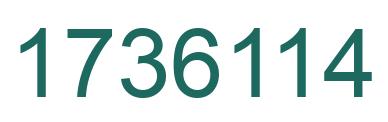 Number 1736114 green image