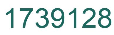 Number 1739128 green image