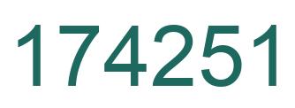 Number 174251 green image